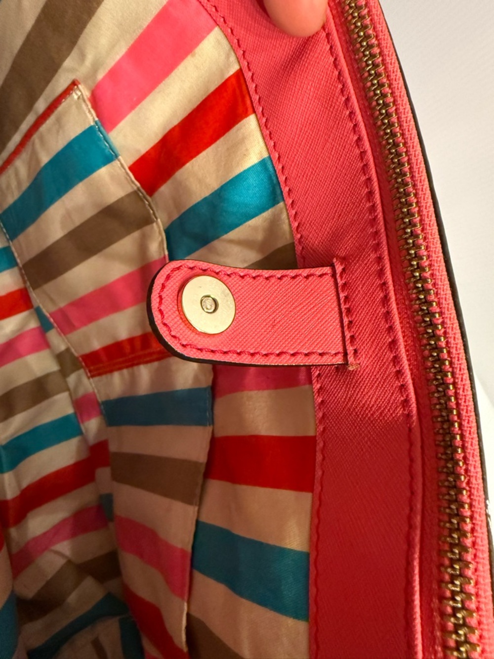 Kate Spade Raspberry Leather Tote Handbag - Picture 15 of 16
